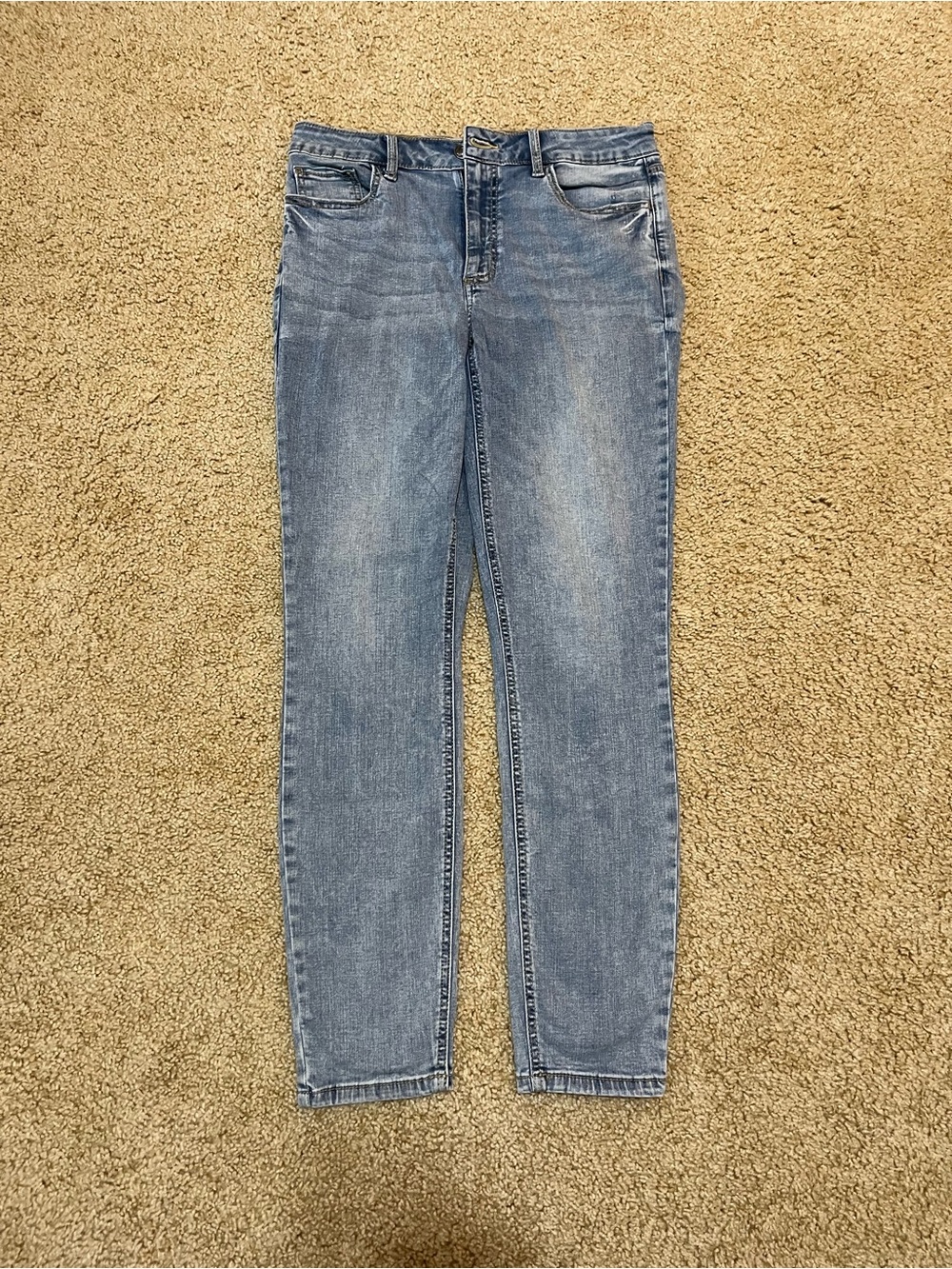Studio Blue Aranza White Washed Light Blue Denim Skinny Jeans - Size 29 in.
